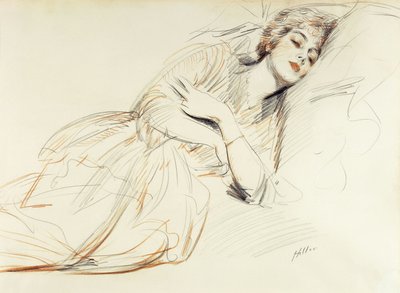 Žena ležící; Ležící žena, od Paul Cesar Helleu