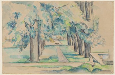 Avenue of Chestnut Trees v Jas de Bouffan, cca 1878-90 (akvarel) od Paul Cézanne