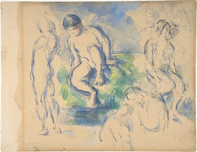 Badende (recto); Stillleben (verso) od Paul Cézanne