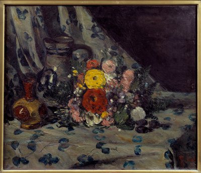 Kytice se žlutou dalhií Malba Paula Cezanna (1839-1906) 1873 Ne. 0,54x0,64 m Paříž, musee d
