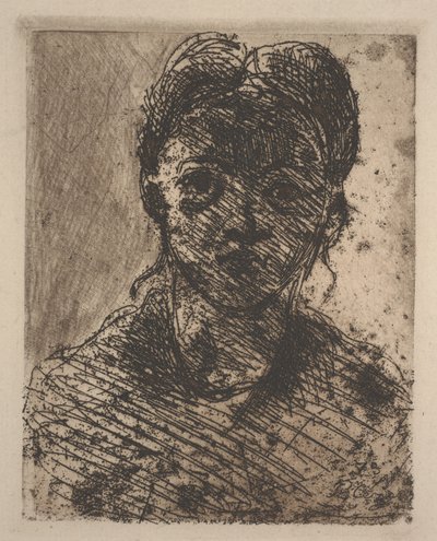 Hlava mladé dívky od Paul Cézanne