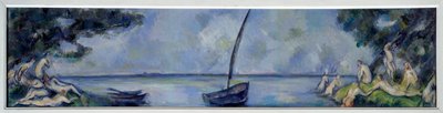 Loď a lázně Malba Paula Cezanna (1839-1906) 1890 Ne. 0,3x1,25 m Paříž, Muzeum Orangerie od Paul Cézanne