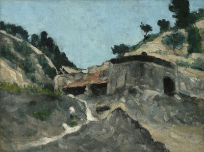 Krajina s vodním mlýnem od Paul Cézanne