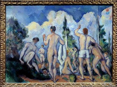 Les bathers Obraz Paula Cezanna (1839-1906) 1890 Ne. 0,6x0,82 m Paříž, musee d