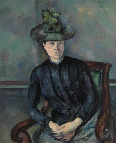 Madame Cezanne se zeleným kloboukem od Paul Cézanne