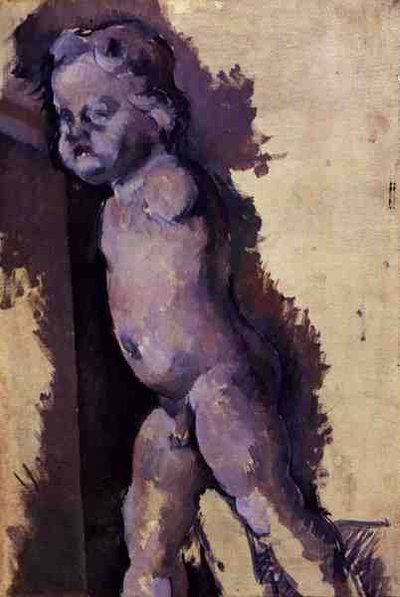 Sádrový odlitek Putto, cca 1894-95 (olej na plátně) od Paul Cézanne