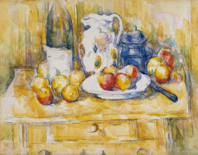 Zátiší s jablky na příborníku od Paul Cézanne