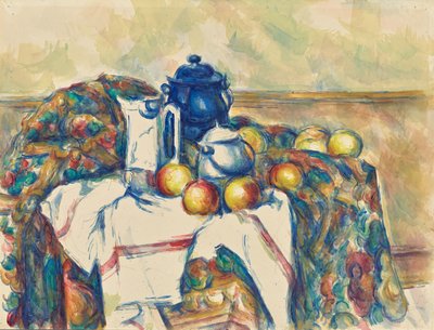 Zátiší s modrým hrncem od Paul Cézanne