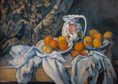 Zátiší s oponou od Paul Cézanne