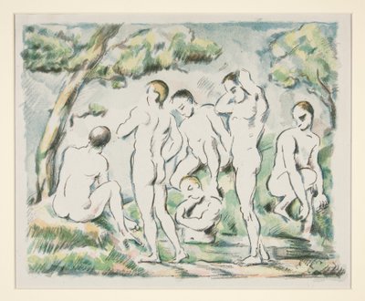 Koupající se (malá verze) od Paul Cézanne