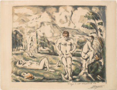 Velké koupající se ženy (Les Baigneurs) od Paul Cézanne