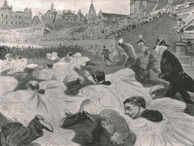 „Ve spěchu vidět krále a královnu opouštět opatství“, 1902. od Paul Charles Renouard