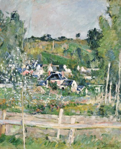Pohled na Auvers-sur-Oise, The Fence, c.1873 od Paul Cézanne