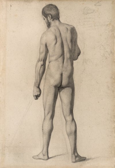Akademický akt, při pohledu zezadu, 1862 od Paul Cézanne