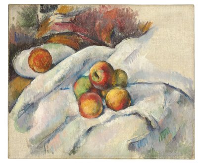 Jablka na plátně, kolem roku 1885 od Paul Cézanne