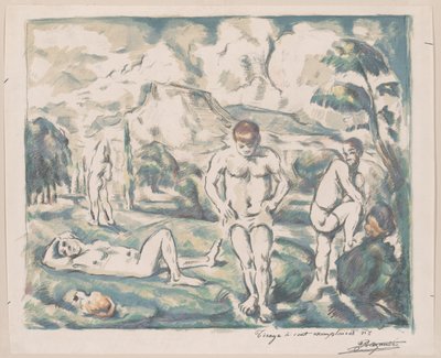 Koupající se od Paul Cézanne