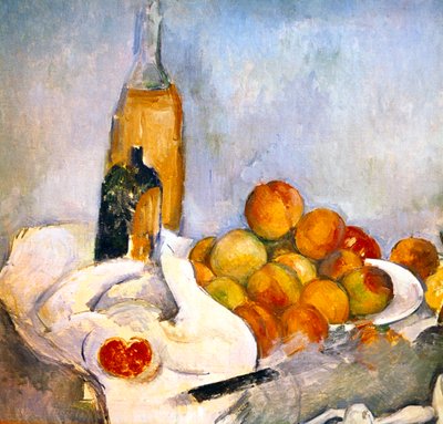 Láhve a jablka, c1870-1906 od Paul Cézanne