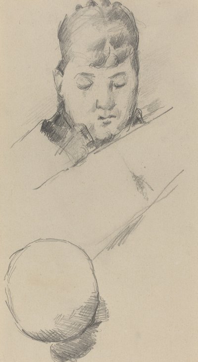 Busta Madame Cézanne [verso] od Paul Cézanne