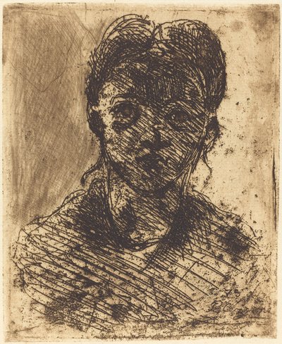 Busta dívky od Paul Cézanne