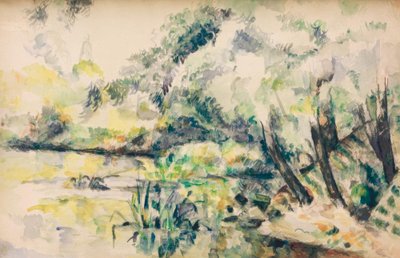Bažinatá voda (poblíž Melunu?) od Paul Cézanne