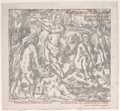 Obálka katalogu výstavy pro výstavu Cézanne v Galerii Vollard 9. května - 10. června 1898..., 1898. od Paul Cézanne