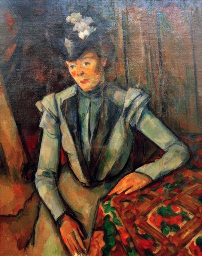 Dáma v modrém od Paul Cézanne
