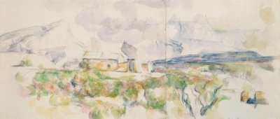 Hora Sainte-Victoire při pohledu z Lauves od Paul Cézanne