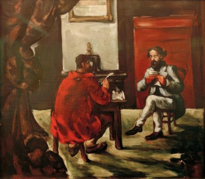 Čtení Paula Alexise u Zoly od Paul Cézanne