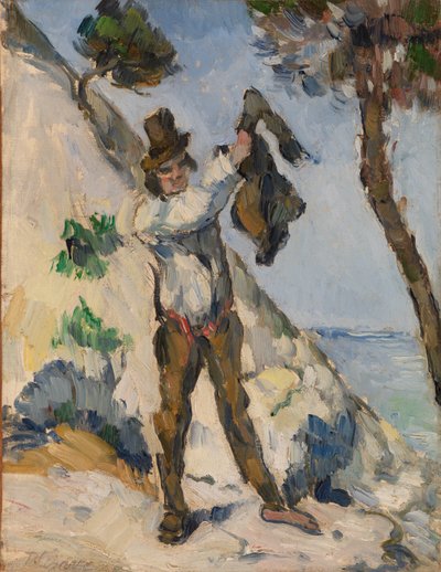 Muž s bundou od Paul Cézanne