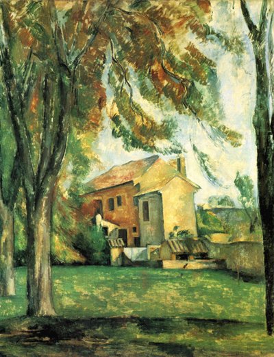 Kaštany a farma v Jas de Bouffan od Paul Cézanne