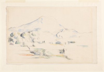 Montagne Sainte-Victoire, kolem 1885-87 (grafit a akvarel na položený papír) od Paul Cézanne