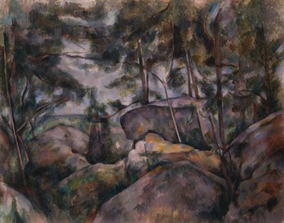 Skály v lese, 90. léta 19. století. od Paul Cézanne