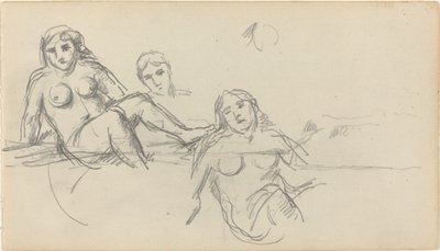 Sedící koupající [verso], 18821885. od Paul Cézanne
