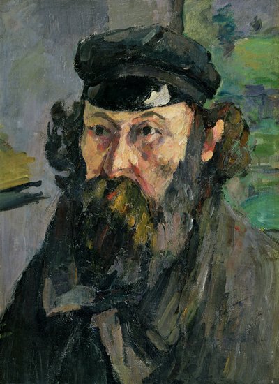 Autoportrét v čepici od Paul Cézanne