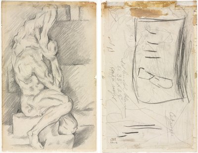 Náčrt anatomické sochy (recto) Náčrt Madame Cézanne (verze) od Paul Cézanne