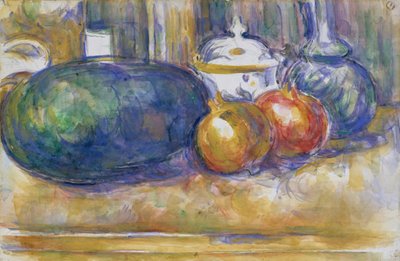 Zátiší s melounem a granátovými jablky, 1900-1906. od Paul Cézanne