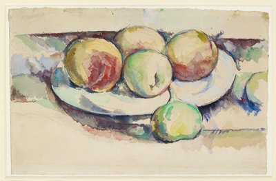 Zátiší broskví a fíků, konec 19. století od Paul Cézanne