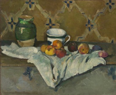 Zátiší se sklenicí, pohárem a jablky, ca. 1877. od Paul Cézanne