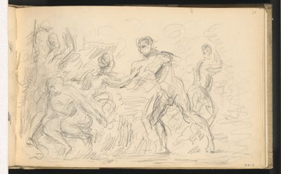 Studie na "Soud z Paříže" nebo "Zamilovaný ovčák" od Paul Cézanne