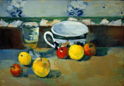 Pohár, sklo a ovoce II od Paul Cézanne
