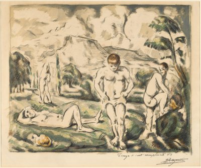 The Bathers (velký talíř) od Paul Cézanne