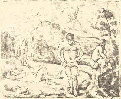 The Bathers Large Tale, 1896-1897. od Paul Cézanne