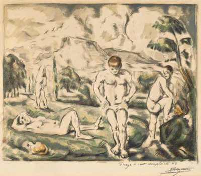 The Bathers Large Tale, 1896-1897. od Paul Cézanne