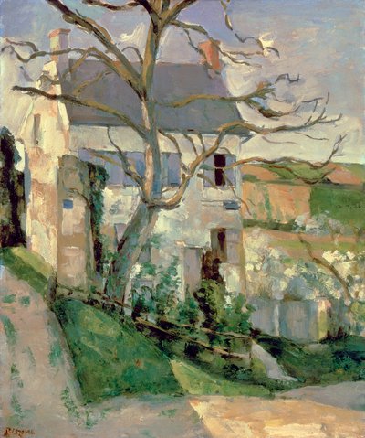 Dům a strom, c.1873-74 od Paul Cézanne