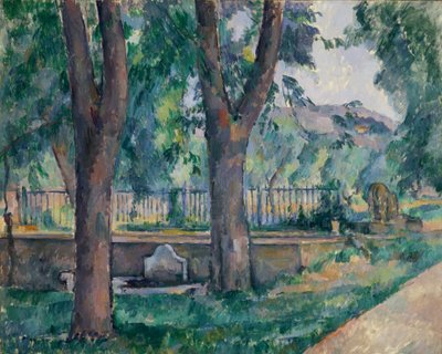 Bazén v Jas de Bouffan, ca. 1885-86. od Paul Cézanne