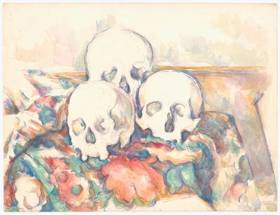 Tři lebky od Paul Cézanne