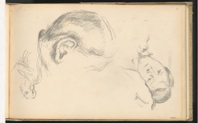 Tři hlavy, jedna z Madame Cézanne od Paul Cézanne