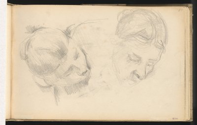 Dvě hlavy žen od Paul Cézanne