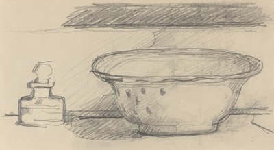 Láhev na umyvadlo a vůně [recto], 18771881. od Paul Cézanne