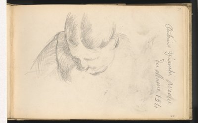 žena nakloněná dopředu od Paul Cézanne